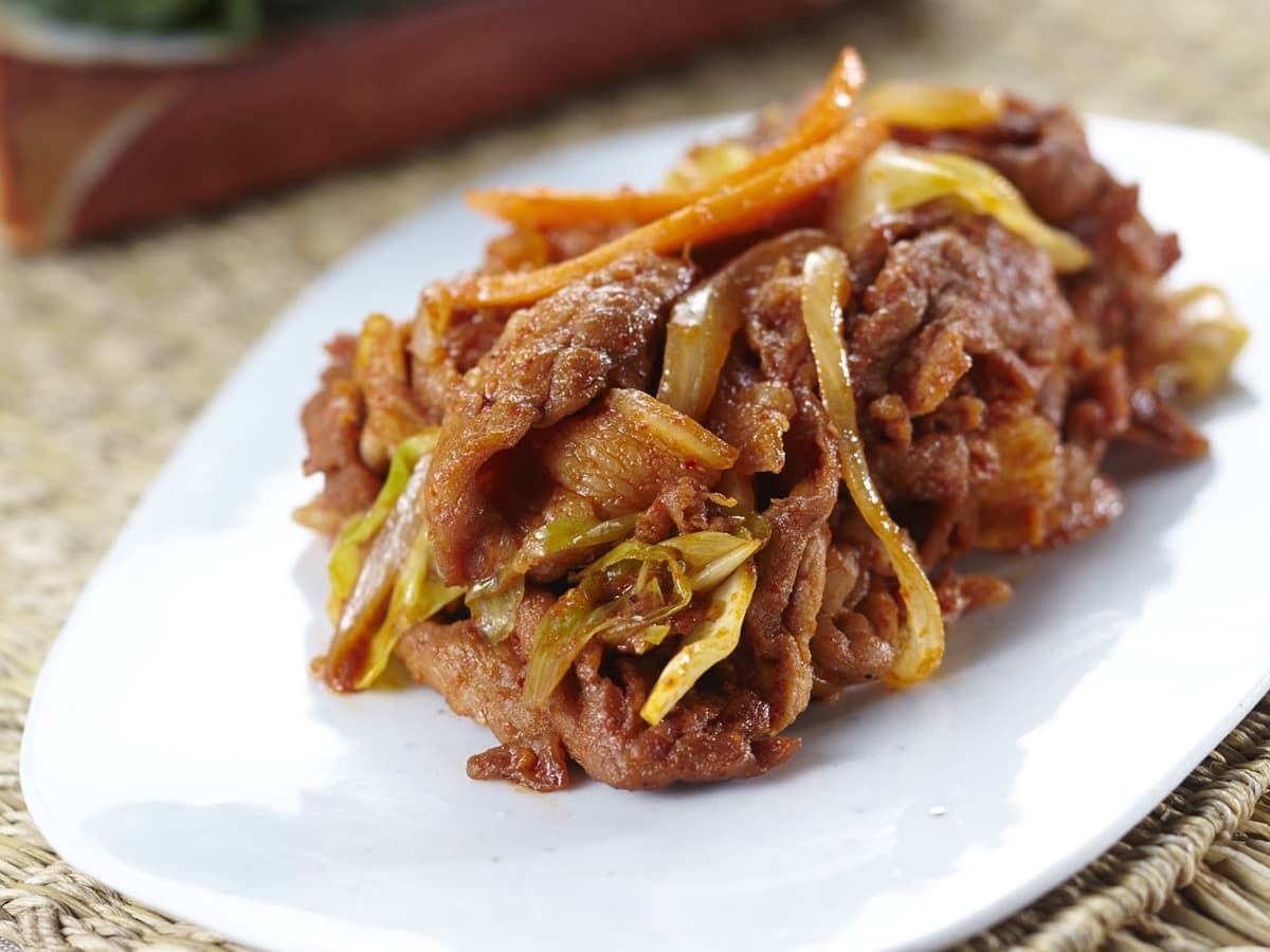 제육볶음 완성 사진