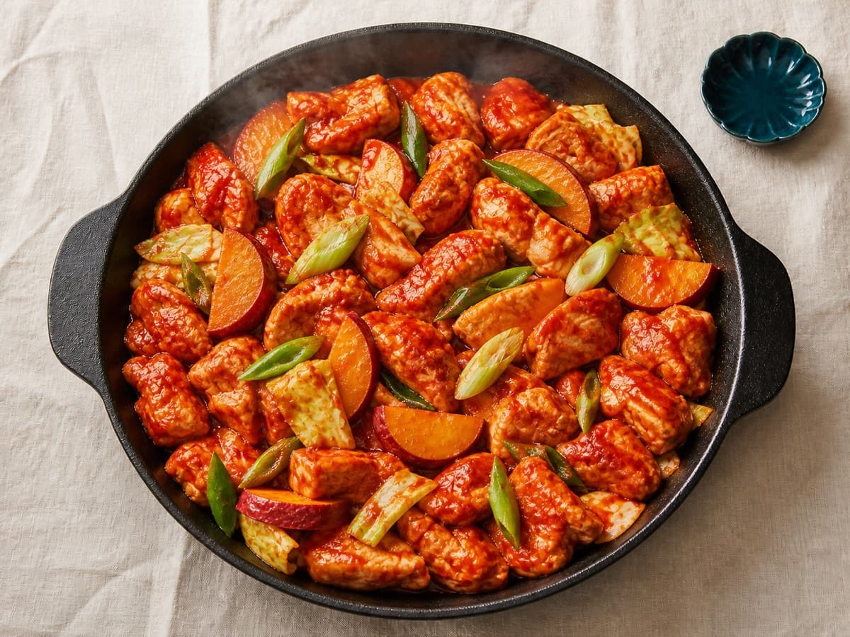 닭갈비 완성 사진